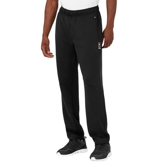 New FILA Men's Active Tech Interlock Pant Black - Picture 1 of 7